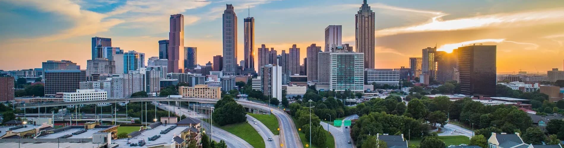 Atlanta, Georgia skyline and downtown connector